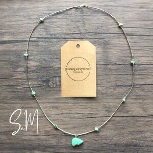 Vintage Liquid Silver Turquoise Necklace!